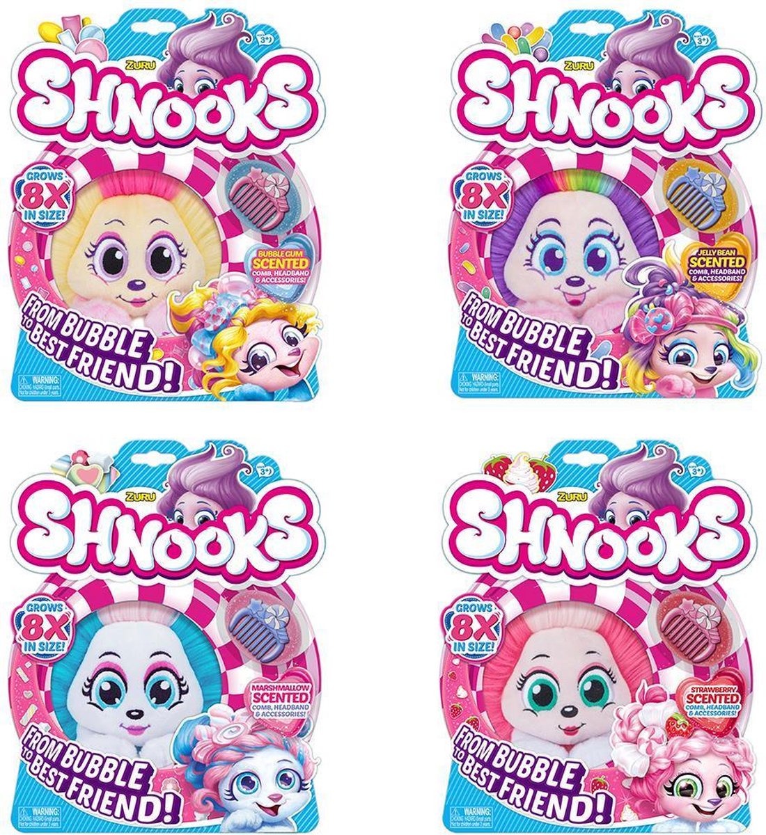 ZURU Shnooks pluche knuffels met zoete geur 1 willekeurig exemplaar Geurende knuffels Voor jongens en meisjes