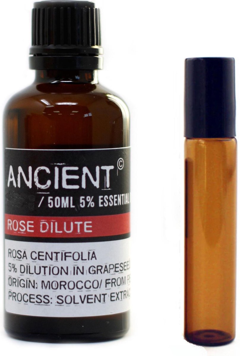 Goedkoopste Roos Etherische olie - 50 ml - Roll On - Navulflesje - Puur Natuur