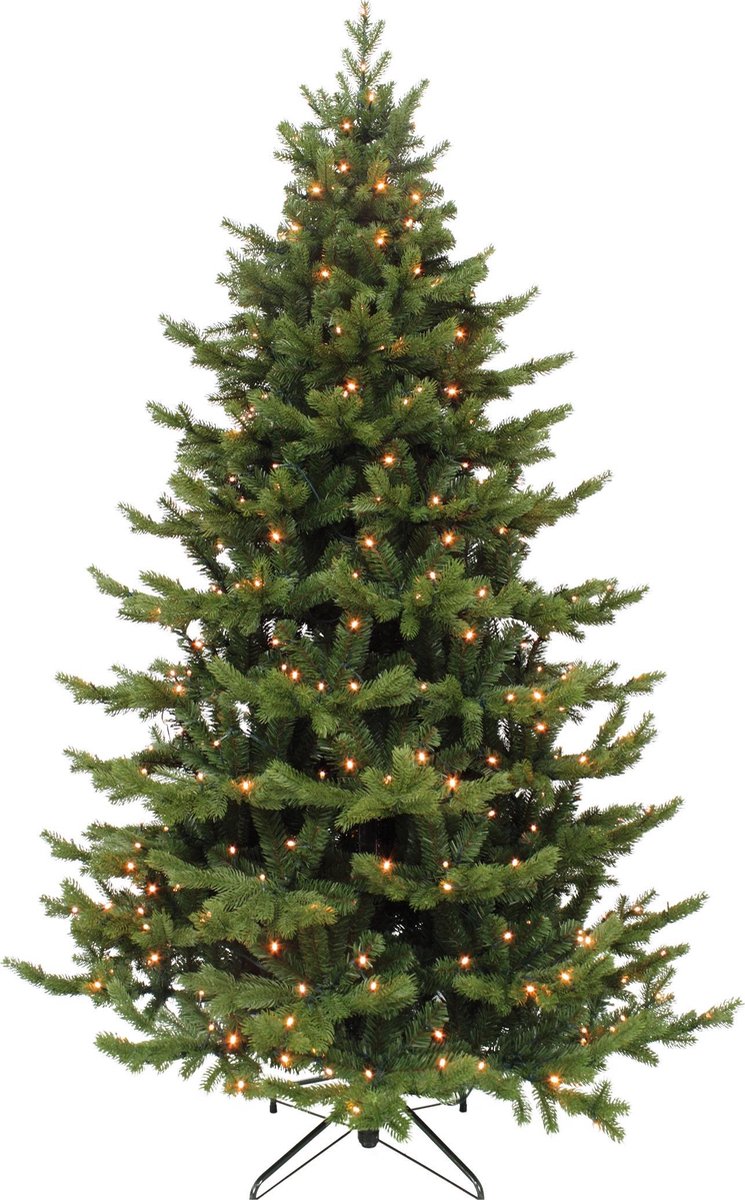 Triumph Tree Sherwood Deluxe Kunstkerstboom met LED Verlichting - H155 x Ø112 cm - Groen
