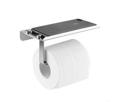 Toiletpapierrolhouder Wandmontage Zelfklevende badkamerweefseldispenser Roestvrijstalen toiletpapier houder met houder voor mobiele telefoon