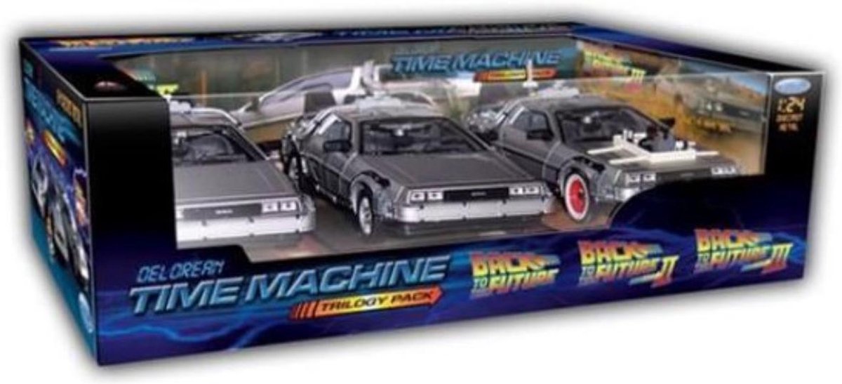 Back to the future Delorean Gift Box (I+II+III) 124 scale