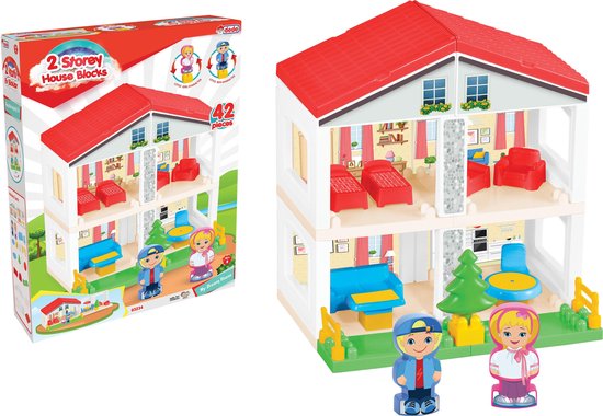 Poppenhuis - Rood - speelgoed 2 jaar - speelgoed 3 jaar - speelgoed 4 - meisje -... | bol.com
