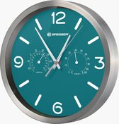 Bresser Wandklok - Mytime Aluminium - Petrol - Ø25 CM