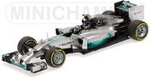 The 1:43 Diecast Modelcar of the Mercedes AMG W05 #6 of the Abu Dhabi GP 2014. The driver was Nico Rosberg. This scalemodel is limited by 504pcs.The manufacturer is Minichamps.This model is only online available