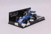 The 1:43 Diecast modelcar of the Tyrell Ford 007 #3 who won the Swedish GP in 1974. The driver is Jody Scheckter. This scalemodel is limited by 1980pcs.The manufacturer is Minichamps.