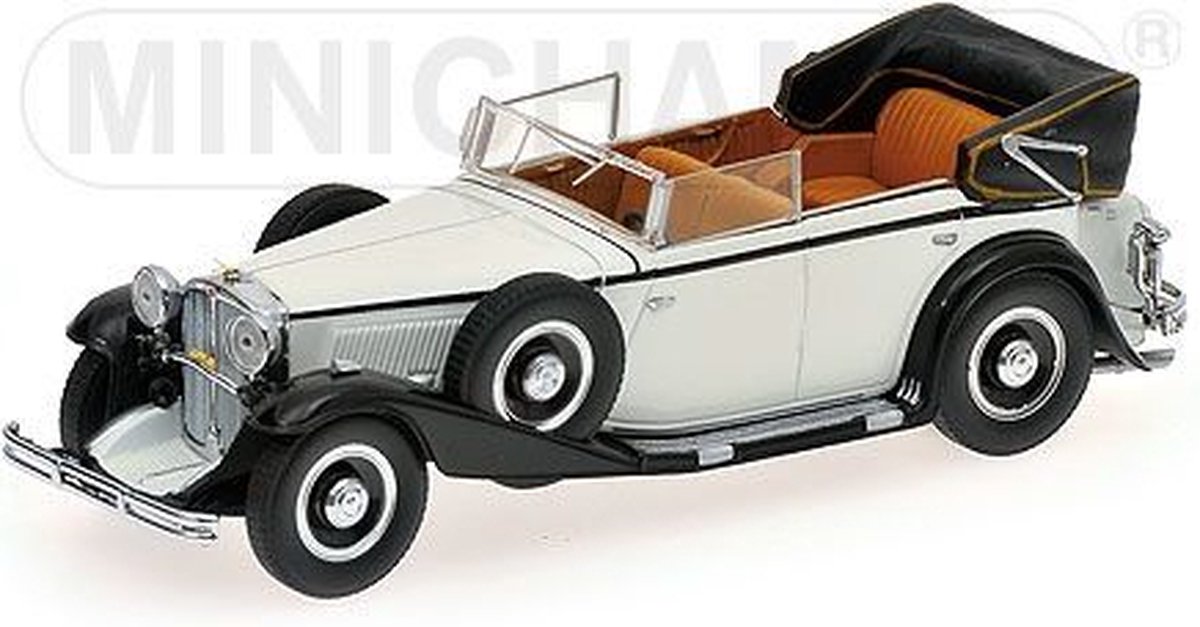 The 1:43 Diecast Modelcar of the Maybach Zeppelin of 1932 in White & Black. The manufacturer of the scalemodel is Minichamps.This model is only online available
