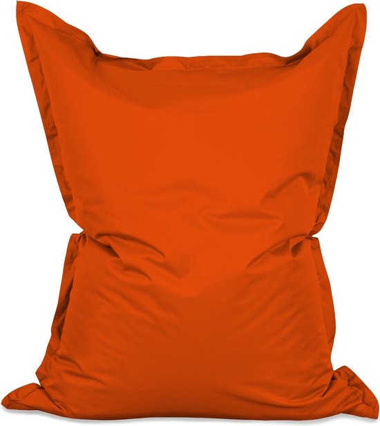 Lumaland - Grand pouf de luxe XXL - Remplissage de 380 litres - 140 x 180 cm - Convient pour Intérieur et Extérieur - Disponible en différentes couleurs - Orange
