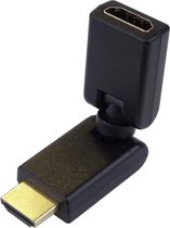 PremiumCord HDMI-adapter 19pin bus - 19pin stekker in twee assen draaibaar