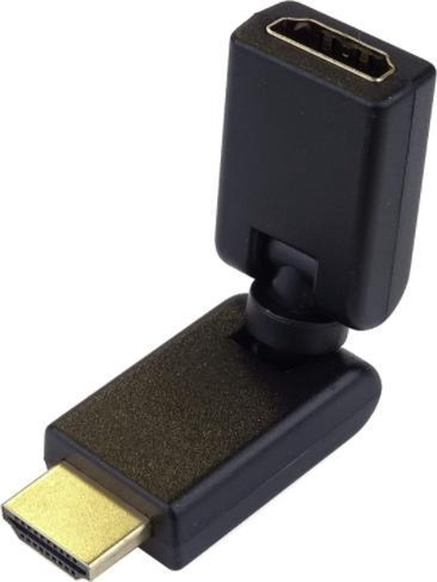 PremiumCord HDMI-adapter 19pin bus - 19pin stekker in twee assen draaibaar