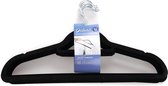 10x Anti-slip kledinghangers fluweel zwart - Kleding ophangen kledinghanger set