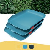 Leitz Cosy Set Van 3 Brievenbakken  - Brievenbakjes Voor A4- En C4-Formaten  - Ideaal voor Thuiskantoor/Thuiswerken - Sereen Blauw- Ideaal Voor Thuiskantoor