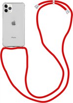 Apple iPhone 11 Pro Hoesje Back Cover met Koord Rood