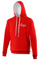 FitProWear Multicolour Hoodie Unisex - Rood / Wit  - Maat XXL - Dames - Heren - Trui - Sporttrui - Sweater - Hoodie - Katoen / Polyester - Trui Capuchon - Sportkleding