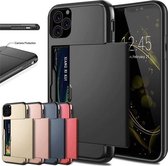 Iphone 11 hoesje - Iphone 11 Case - Iphone 11 Hoesje Siliconen - Iphone 11 Hoesje met Pasjeshouder - Shockproof