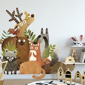 Muursticker | Grappige Dieren | Wanddecoratie | Muurdecoratie | Slaapkamer | Kinderkamer | Babykamer | Jongen | Meisje | Decoratie Sticker