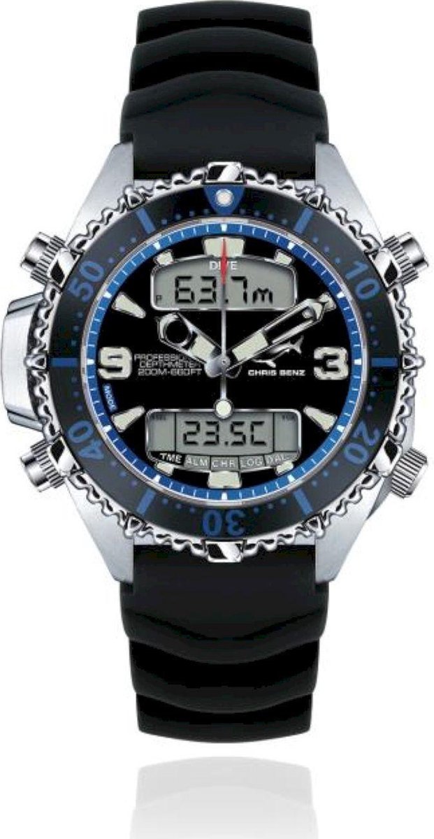 Chris Benz Dames, Heren, Unisex watch CB-D200X-B-KBS
