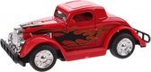 Hot Rod Auto Metal Pull Back (Rood) 9 cm Toys - Modelauto - Schaalmodel - Model auto - Miniatuur auto - Miniatuur autos