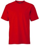 James and Nicholson - Unisex Medium T-Shirt met Ronde Hals (Rood)