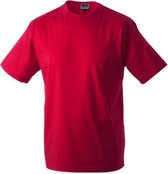 James and Nicholson - Unisex Medium T-Shirt met Ronde Hals (Donkerrood)