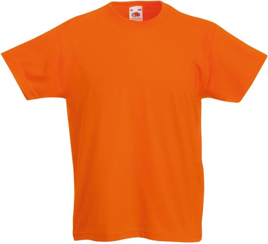 Fruit Of The Loom Originele T-shirt met korte mouwen voor kinderen / kinder (Oranje)
