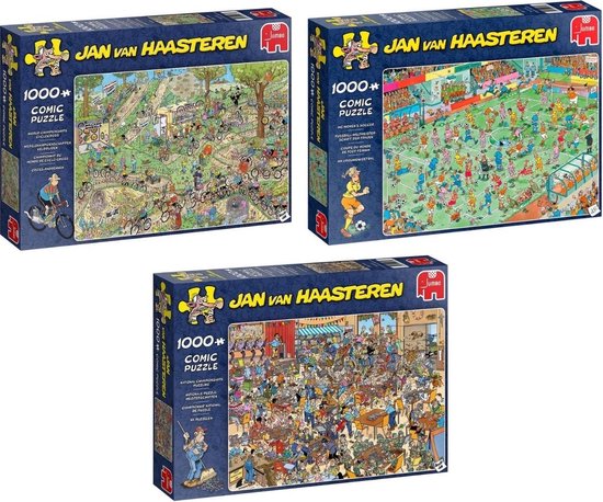 Jan van Haasteren - 3 stuks - WK Veldrijden 1000 stukjes & NK Puzzelen