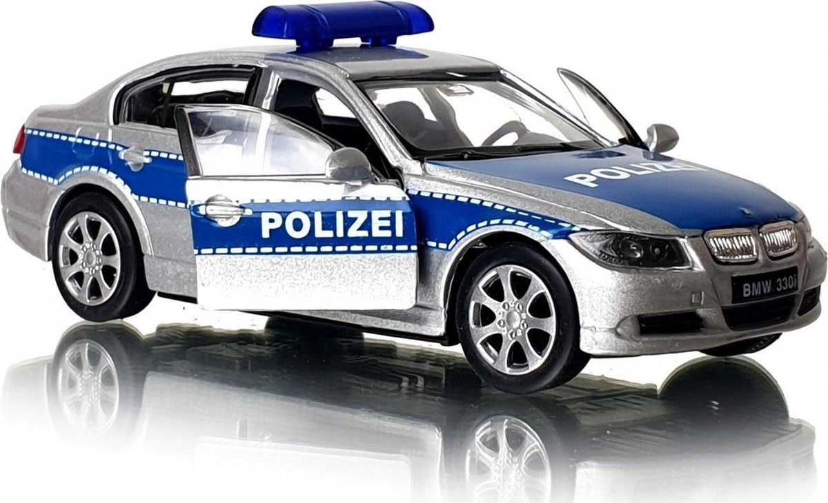 BMW 330i Polizei Politie auto (Zilver) 1/43 Welly - Modelauto - Schaalmodel  - Model... | bol.com