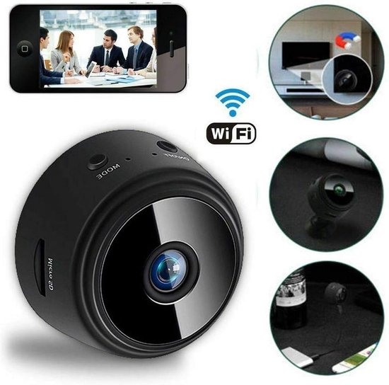 9€14 sur Mini Camera Espion HD 1080P Portable WiFi Surveillance de la  Sécurité sans fil avec Vision Nocturne pour iOS Android-Noir - Équipements  et sécurité pour la maison - Achat & prix