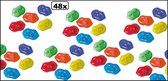48x Fluitjes lippen assortie kleur - fluit feest festival evenement toeter geluid muziek