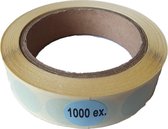 Blanco etiketten op rol - 22 mm rond - mat blauw