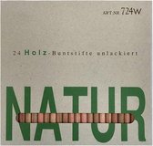 NATUR Duurzame Kleurpotloden | 24 Natuurlijke Potloden | Duurzaam Alternatief | Onbehandeld Hout | Made in Europe | Compleet Biologisch Afbreekbaar