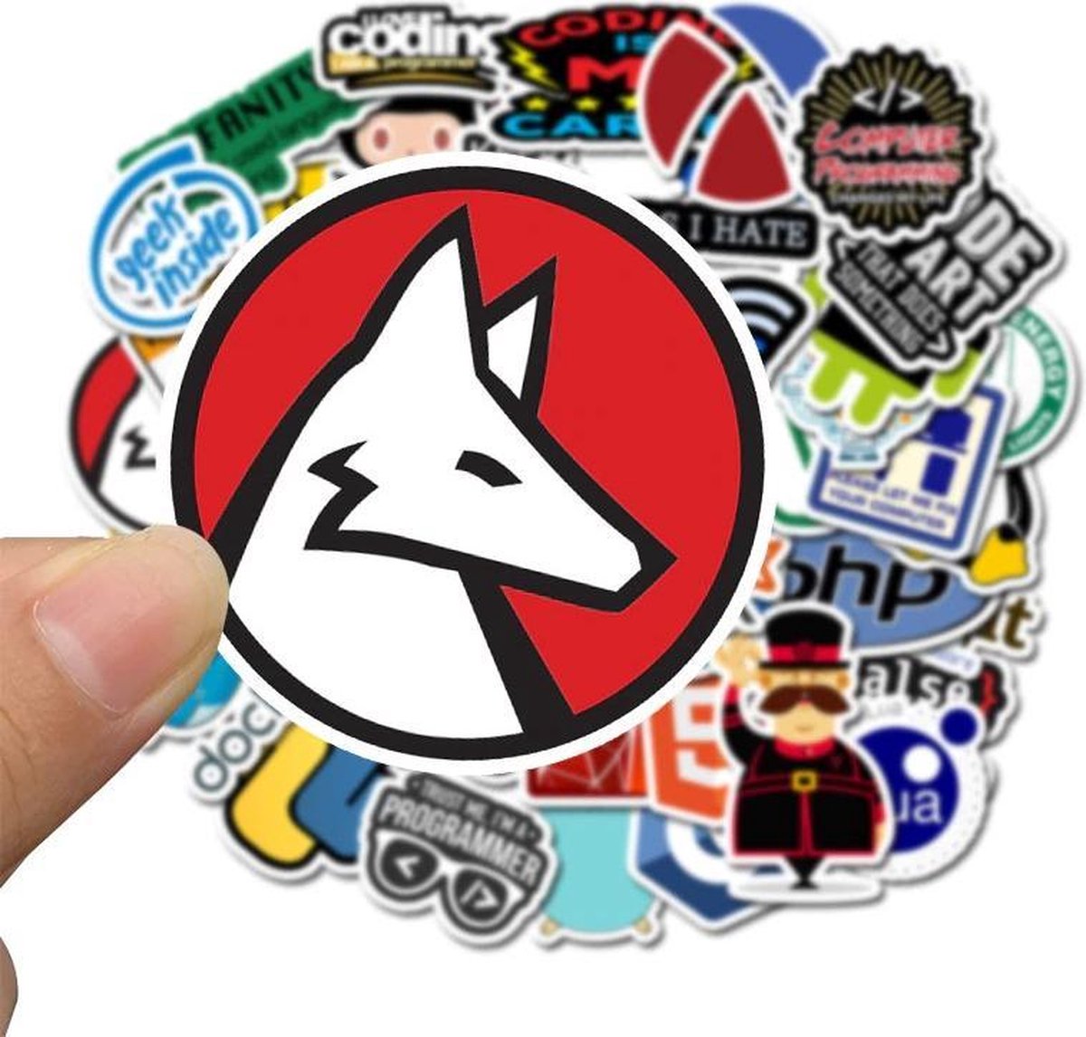 50 Pcs/Pack Programmers Hackers Linux Python Stickers For Laptop PC Sticker  Bomb