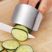 RVS Vinger Beschermer - Vinger Snij Beschermer - Vingerbeschermer tijdens het Snijden van Groente - Ideale Keuken Accessoire
