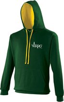 FitProWear Multicolour Hoodie Unisex - Groen / Goud - Maat M - Dames - Heren - Trui - Sporttrui - Sweater - Hoodie - Katoen / Polyester - Trui Capuchon - Sportkleding