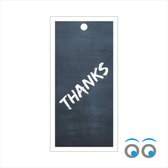 Bedankt kaartjes - Thanks - 10 x 5 cm - 20 stuks