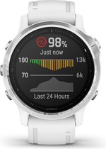 Garmin Fenix 6S Multisport Smartwatch - Geavanceerde GPS Tracker - Multisport - 10ATM Waterdicht - Wit