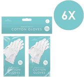 Katoenen Handschoenen - Dermatologisch - Wit - 6 x 2 paar (12 paar handschoenen)