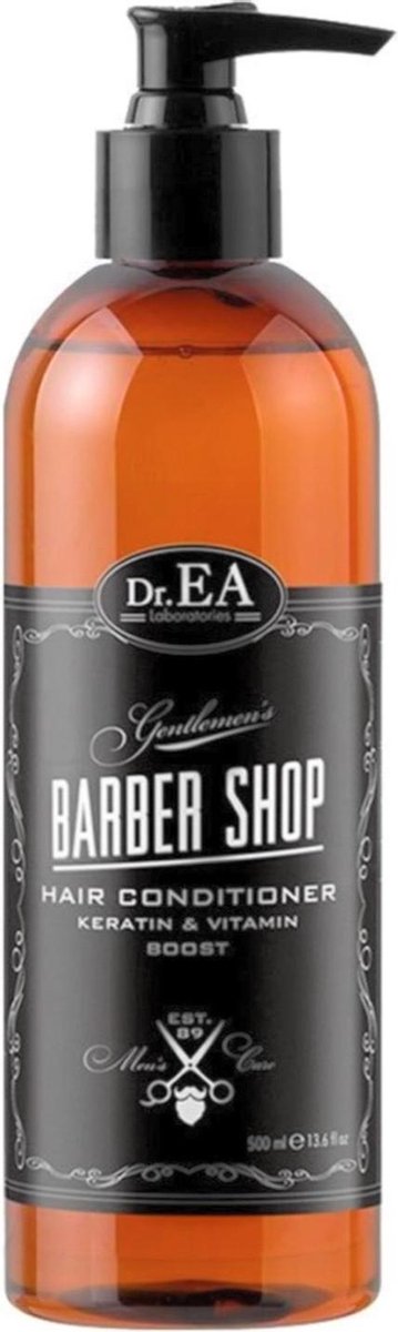 Dr EA Laboratories | Barber Shop | Conditioner | Keratine en Vitamine | Vrij Parabenen en Siliconen | Alle Haartypes | Pomp | 500 ML