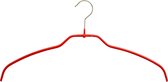 [Set van 5] MAWA 42FT - ultra dunne ruimtebesparende kledinghangers met een rode anti-slip coating voor o.a. lingerie, blouses, jurkjes en shirtjes