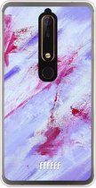 Nokia 6 (2018) Hoesje Transparant TPU Case - Abstract Pinks #ffffff