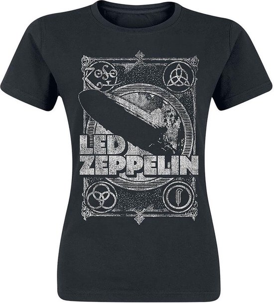 Led Zeppelin Dames Tshirt -XL- Vintage Print LZ1 Zwart | bol.com