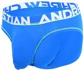 Andrew Christian Almost Naked Cotton Brief Blauw - MAAT S - Heren Ondergoed - Slip voor Man - Mannen Slip