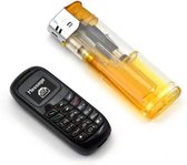 A&K Mini GSM | De Kleinste Telefoon | + Bluetooth Headset | +  Voice Changer | 0.66 inch OLED Display | Reis - Sport - Kinder Telefoon | Zwart