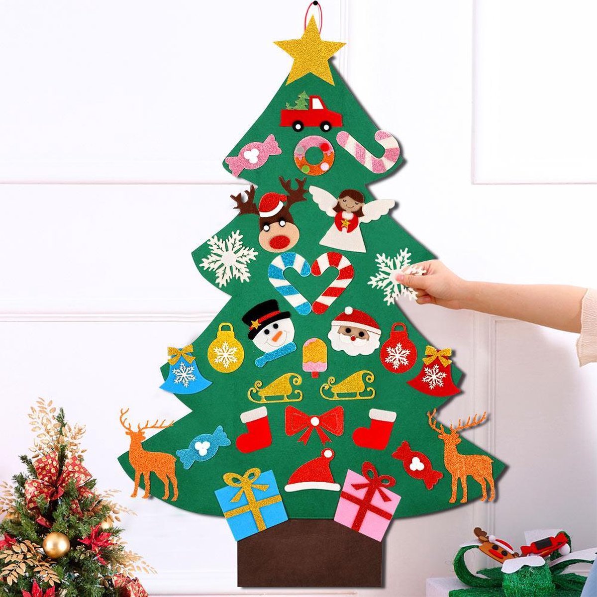 afgewerkt munt compileren Home Deco Decoratieve Kerstboom - Vilt - Voor kinderen | bol.com