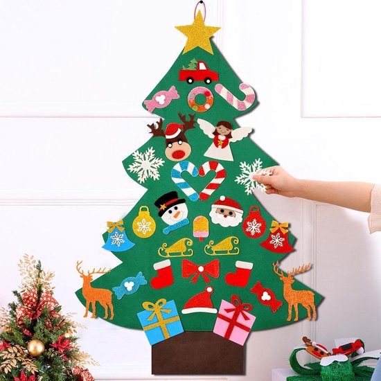 Home Deco Decoratieve Kerstboom - Vilt - Voor kinderen | bol.com
