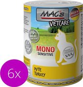 MAC's Vetcare Kattenvoer - Mono proteïne - Puur Kalkoen 6 x 400g