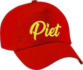 Piet verkleed pet rood voor dames en heren - petten / baseball cap - verkleedaccessoire volwassenen - Sinterklaas / carnaval