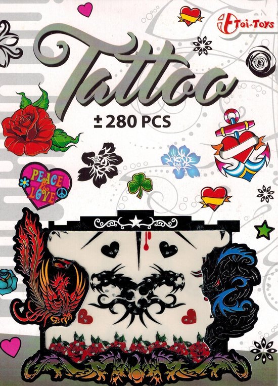 Plaktattoos voor Kinderen - Zilver - 280 Delig - Tattoo
