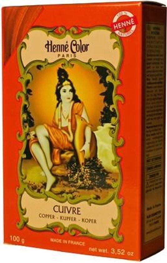 Henna poeder permanente haarkleuring Cuivre / koperrood 100 gram | bol.com