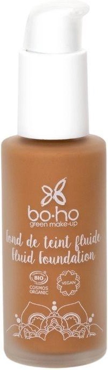 Goedkoopste Boho green makeup Liquid foundation 07 caramel brun 30 Milliliter