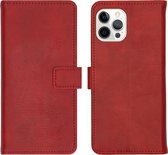 iPhone 12 Pro Max hoesje bookcase - iPhone 12 Pro Max wallet case - hoesje iPhone 12 Pro Max bookcase - Kunstleer - Rood - iMoshion Luxe Bookcase